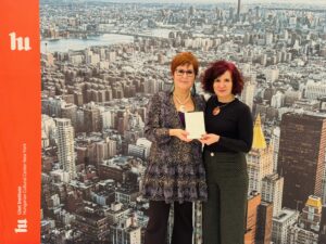 Melinda Mátyus and Jozefina Komporaly at the launch of MyLifeandMyLife at the Liszt Institute in New York (11 February 2025), photo courtesy of Liszt Institute NY.