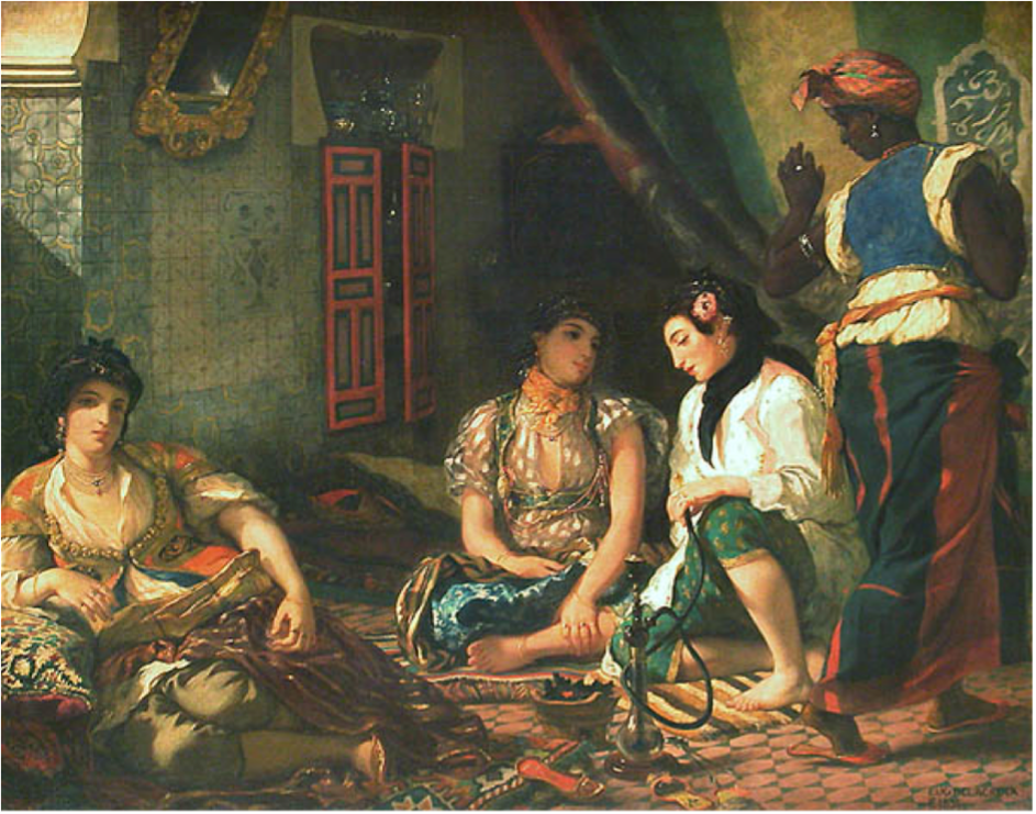 Femmes d’Alger dans leur appartement" — the 1834 painting by Eugène Delacroix that gave its title to Assia Djebar’s book.